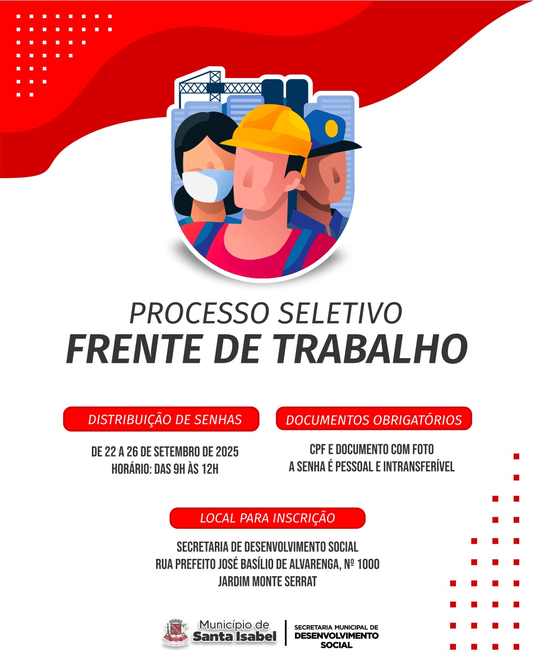 PROCESSO SELETIVO – FRENTE DE TRABALHO